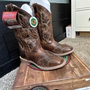 Laredo Women's Dionne Camel w/Studs Square Toe Cowgirl Boots